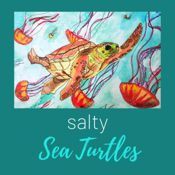 Preview of Salty Sea Turtles (Watercolor Painting)(Endangered Species)
