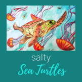 Salty Sea Turtles (Watercolor Painting)(Endangered Species)