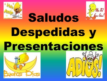 Saludos, Despedidas y Presentaciones-student presentation and worksheets