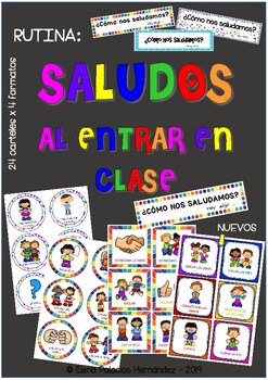 Preview of Saludos entrada clase / Class input greetings (Spanish)