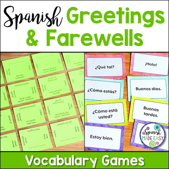 Preview of Saludos y Despedidas (Greetings and Farewells) Vocabulary Games