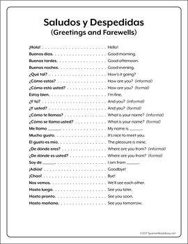 Saludos y Despedidas (Greetings and Farewells) Vocabulary Games | TpT