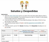 Saludos y despedidas (Spanish greetings and goodbyes) - vi