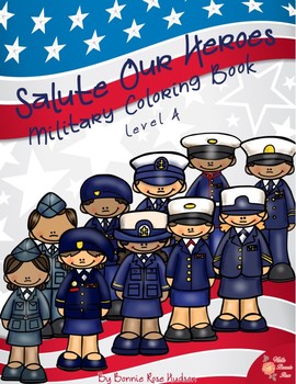 Preview of Salute Our Heroes: Military Coloring Book-Level A