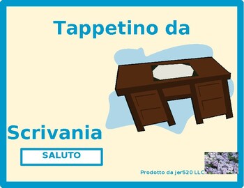 Preview of Saluto (Greetings in Italian) Basic Conversation Desk Mat