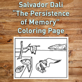 Salvador Dalí Art History Coloring Page