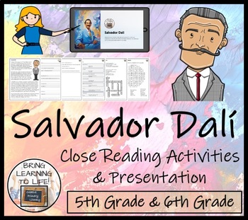 Preview of Salvador Dali Close Reading Comprehension Activity | 5th Grade & 6th Grade
