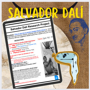 Preview of Salvador Dali Research Project