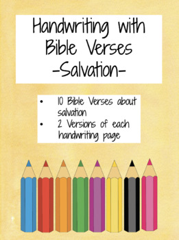 Preview of Salvation - Handwriting with Bible Verses
