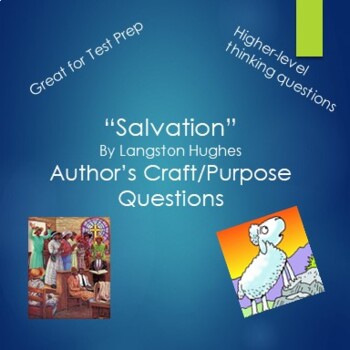 Preview of Salvation by Langston Hughes Author's Purpose Questions and Analysis Notes