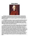 Sam Adams Biography and Questions Great History Lesson for