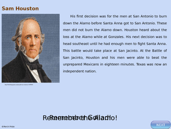 Sam Houston Famous Texan Facts By Perch Pride Tpt