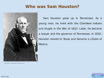 Sam Houston Famous Texan Facts By Perch Pride Tpt