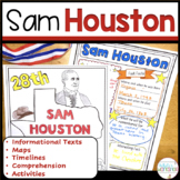 Sam Houston Texas History Reading Passages and Comprehensi