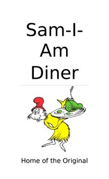 Preview of Sam-I-Am Diner sign and menu