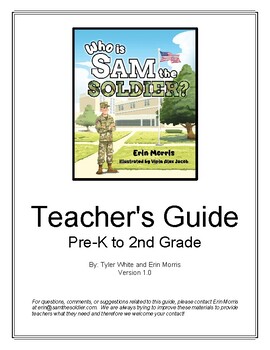 Preview of Veteran's Day - Sam the Soldier Teacher Guide for PreK-2nd grade
