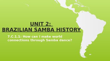 Preview of Samba Dance History