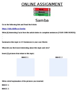 Preview of Samba Online Assignment (MUSIC)