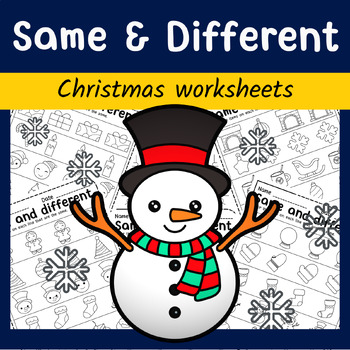 Preview of Same And Different Preschool Worksheets, Alike Different Worksheets