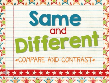 Preview of Same & Different:  A FUN PowerPoint Game To Teach Compare and Contrast