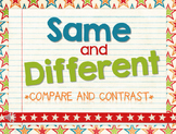Same & Different:  A FUN PowerPoint Game To Teach Compare 