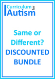 Same Different Attributes Autism Speech Language ABA Bundle