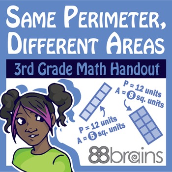 Preview of Same Perimeter, Different Areas pgs. 26 & 27 (Common Core)