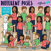 Same Person Different Poses Teen Clipart
