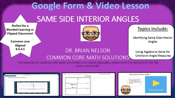 Same Side Interior Angles Google Form Video Lesson With Notes