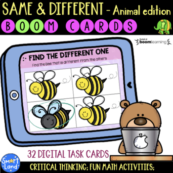 Preview of Same and Different digital cards Animals