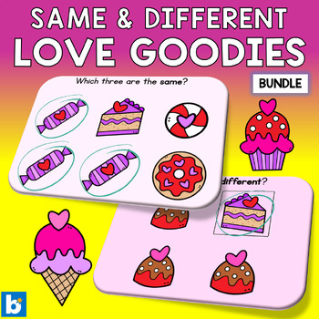Preview of Same and Different Boom Cards - Love Goodies