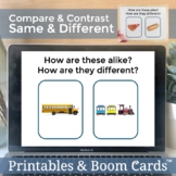 Same and Different Compare and Contrast | Speech Therapy B
