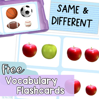 Preview of Same and Different Flashcards - Online ESL Teaching Helps