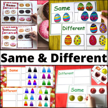 Preview of Same and Different Sorting Activities for Special Education and Autism Set 2