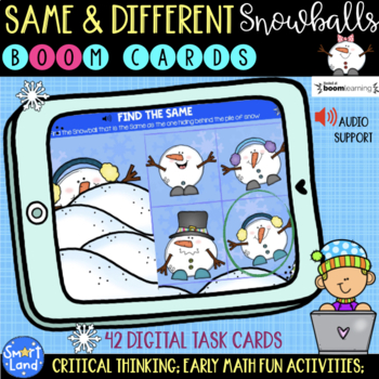 Preview of Same and Different digital cards | Snowballs
