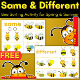 Bees Same and Different Sorting Activity Autism Spring Ins