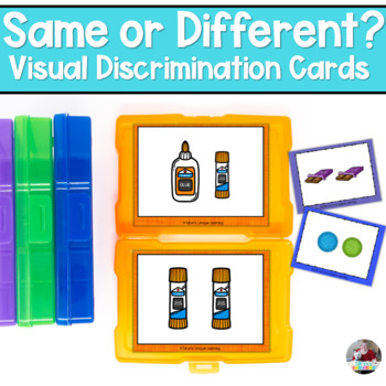 Preview of VISUAL DISCRIMINATION | Same and Different Task Cards