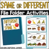 Same or Different File Folder Activities