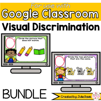 Preview of Same or Different Matching Task Cards Bundle Google Classroom