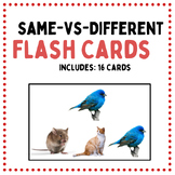 Same vs Different Flash Cards