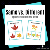 Same vs. Different - Special Education Task Cards