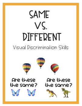 Preview of 86 Same vs. Different Questions - Visual Discrimination Skills