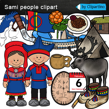 Preview of Sami people Clip Art /lapland /Norway /Sweden /Finland /February holidays