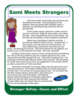 Preview of Stranger Safety:  Cause and Effect Activity
