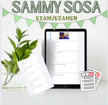 Preview of Sammy Sosa Test/Examen