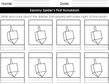 Preview of Sammy Spider's First Hanukkah (Color and Number Review)