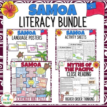 Preview of Samoa Reading Writing Thinking and Display Bundle | Pacific Islands