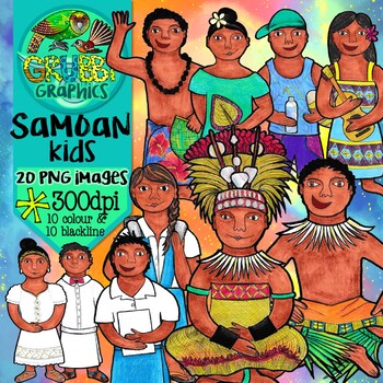 Preview of Samoan Kids Clip Art