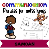 Samoan phrases for communication with parents