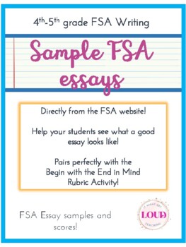 fsa sample essays 5th grade